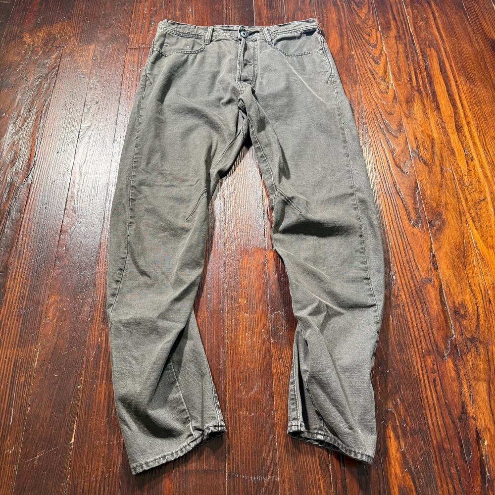G-Star Raw Arc 3D Jeans Mens 32x32 Charcoal Grey Twisted Leg Button‎ Fly D22051